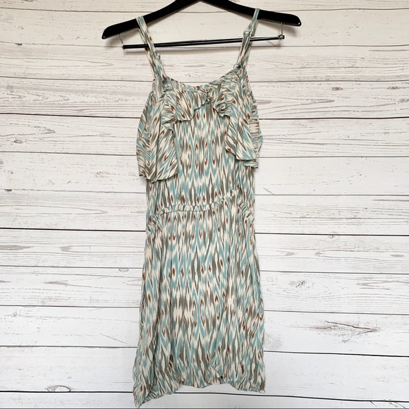 NWOT Anthropologie Lilka Ruffled Ikat Chemise Dress - Picture 4 of 6